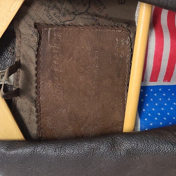 Authentic A-2 Air Force Flight Bomber Jacket TOP GUN Pop's Leather Turkey - Picture 2 of 8